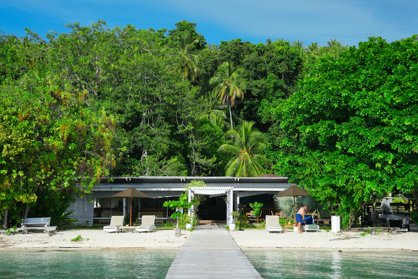 Ryan lounging on the beach